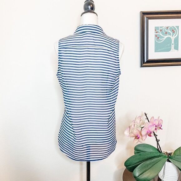 🍋Banana Republic•SemiSheer Striped Sleeveless Top - Picture 4 of 9